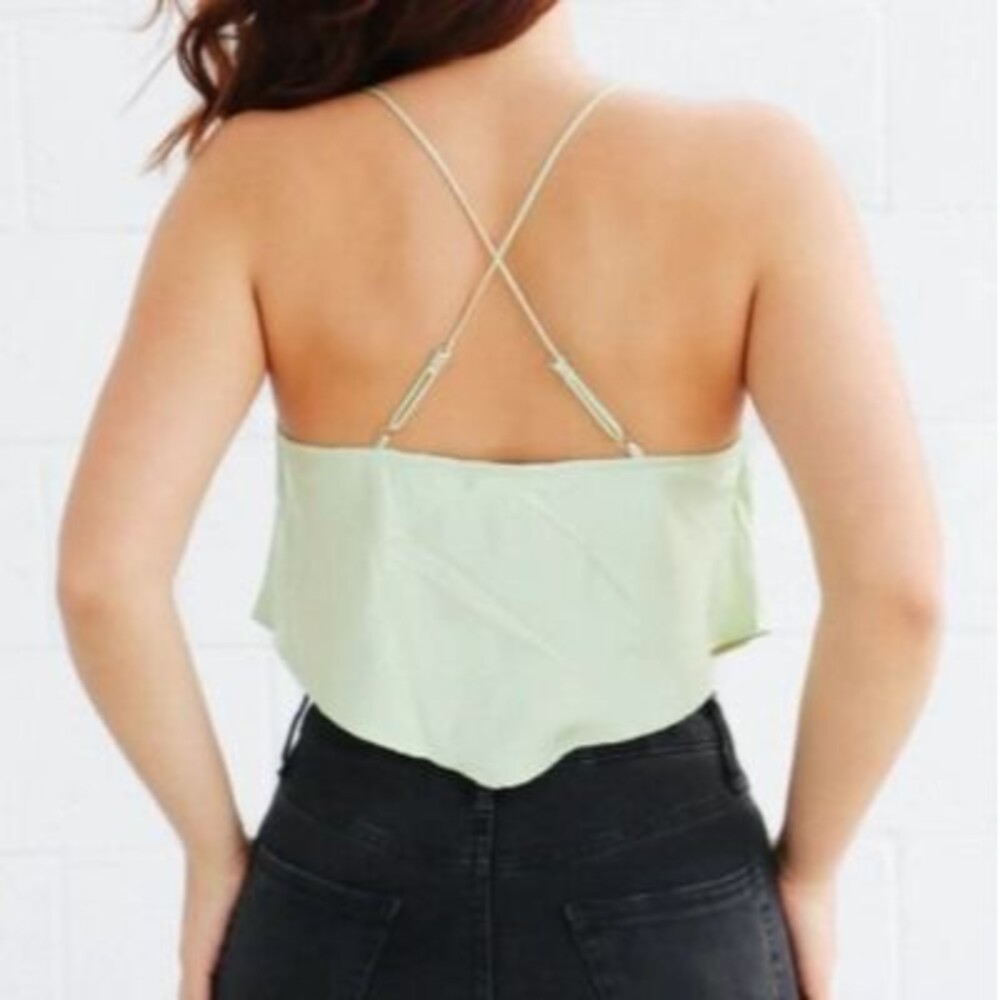 Le Lis Collection Satin Cowl Neck Camisole Top - Beige - Size M - Picture 2 of 10